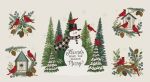 Pannello  Winter Friends fondo chiaro 56139 11