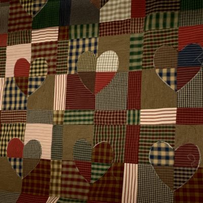 Primavera 2: quilt con cuori e tinti in filo
